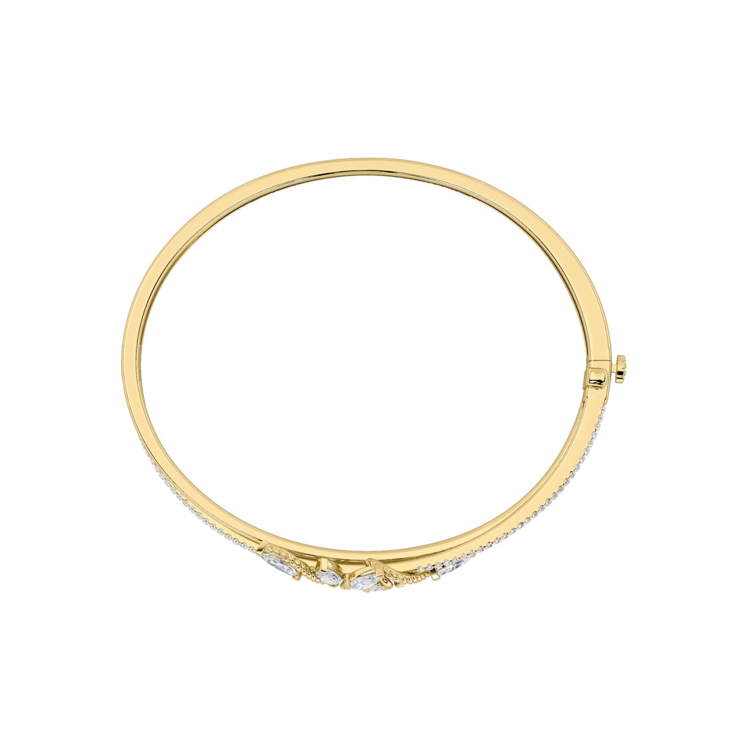 2Cttw Marquise Shaped Lab Grown Diamond (F/VS) Bracelet in 14K Gold