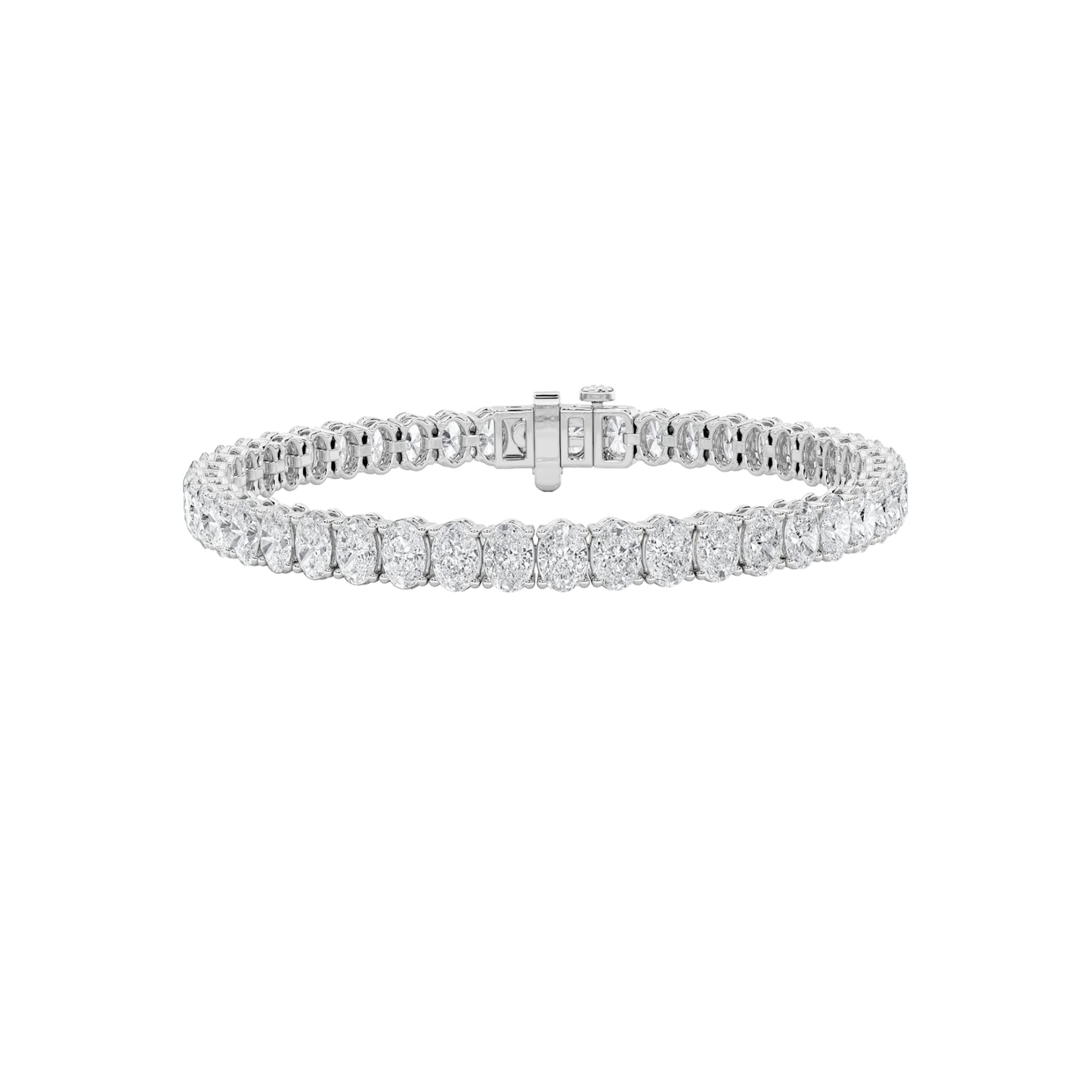 11.75Cttw Oval Shaped Lab Grown Diamond North South Bracelet in 14K Gold (F/VS)
