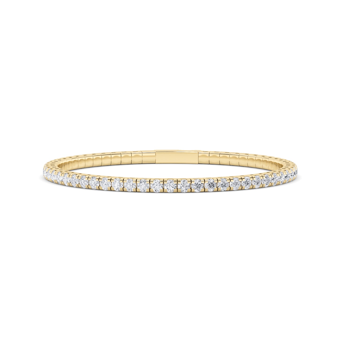 5.5Cttw Round Shaped Lab Grown Diamond (F/VS) Bracelet in 14K Gold