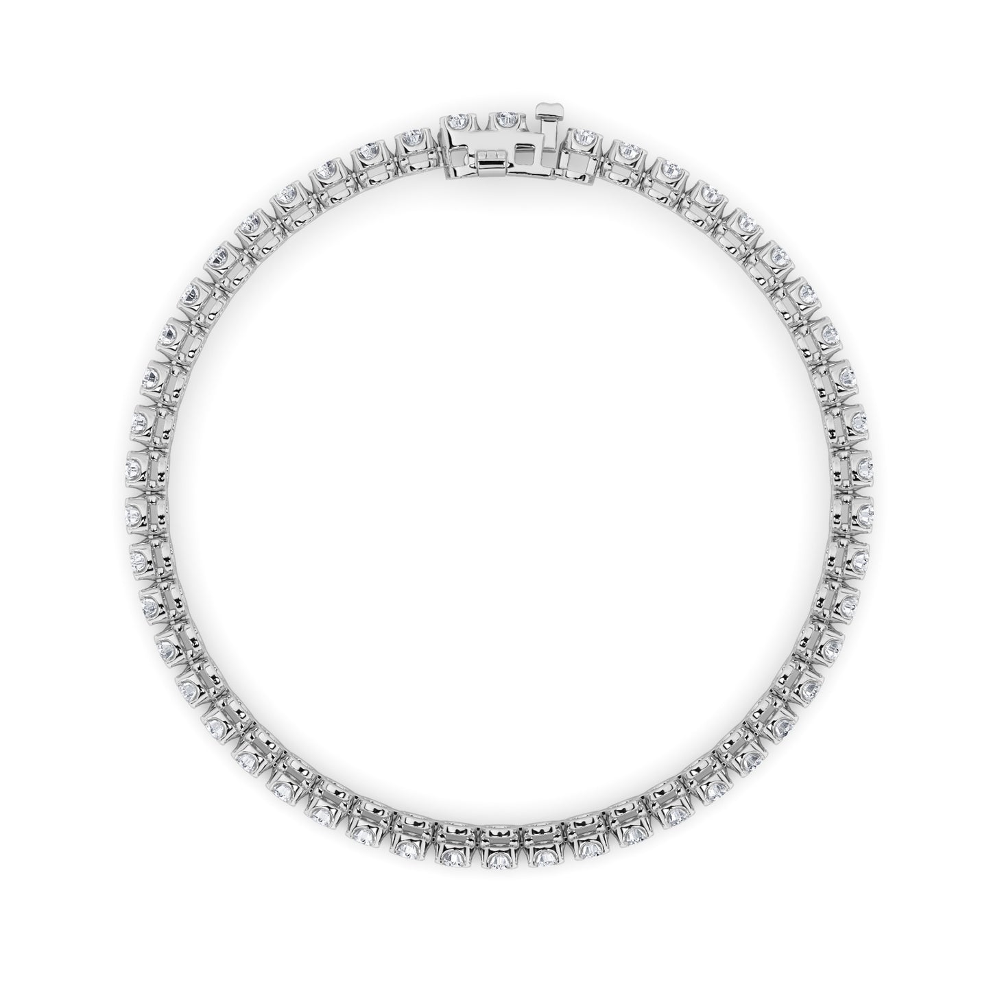 8Cttw Round Shaped Lab Grown Diamond (F/VS) Bracelet in 14K Gold