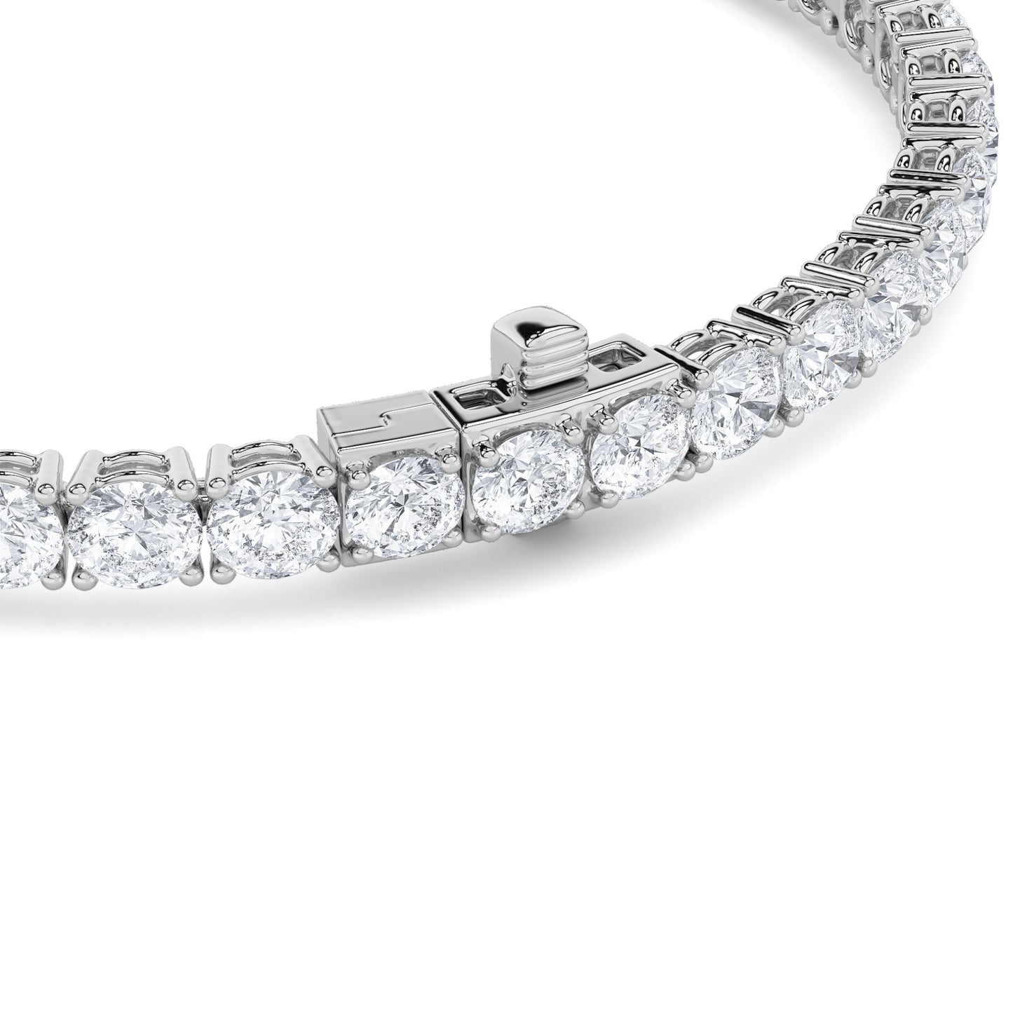 9.5Cttw Round Shaped Lab Grown Diamond (F/VS) Bracelet in 14K Gold