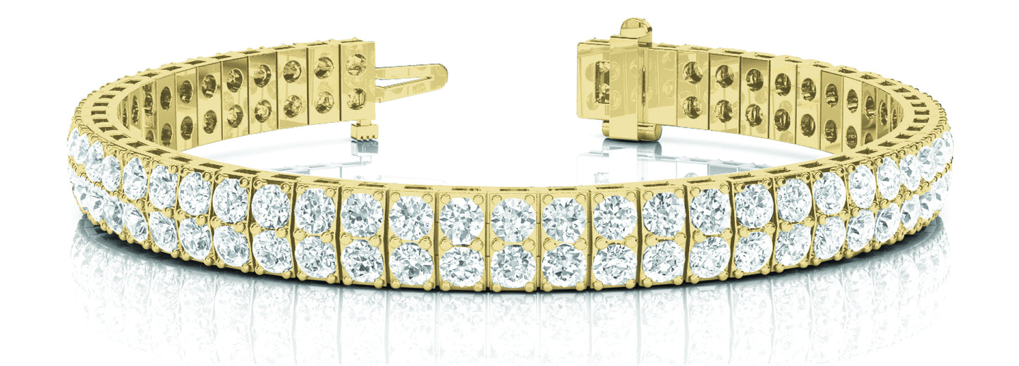 18K Yellow Gold Diamond Multi-Row Bracelet