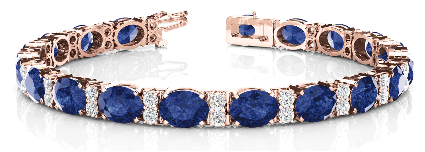 Rose Gold 1 ct Diamond Fashion Tennis Bracelet