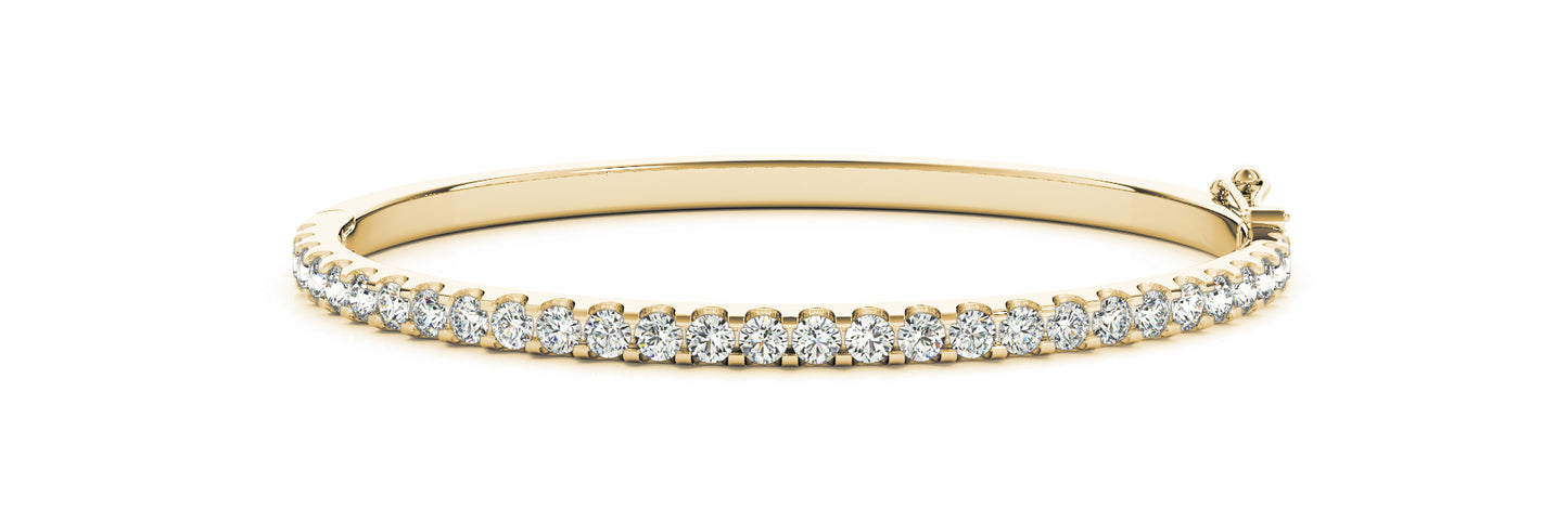 18K Yellow Gold Round Diamond Fashion Bracelet