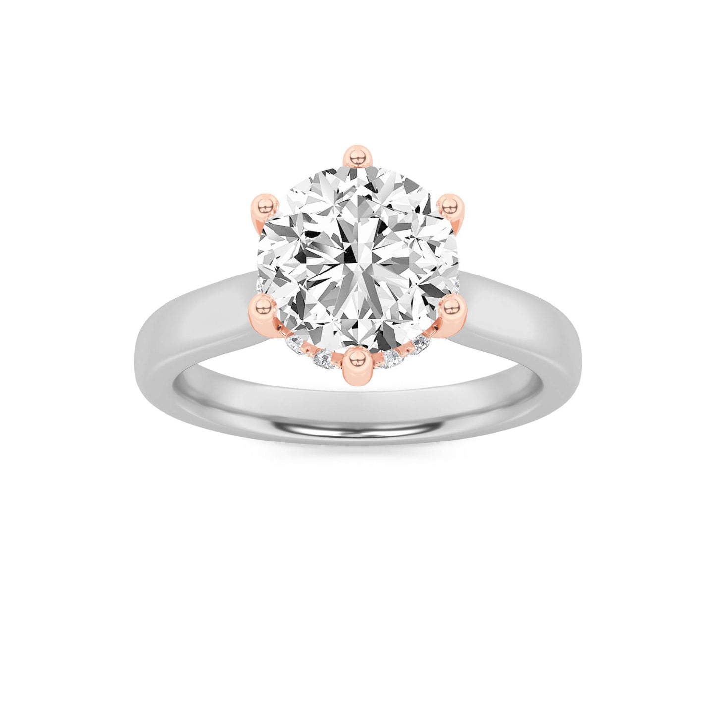 14K White Gold 2ct Lab Diamond Solitaire Ring