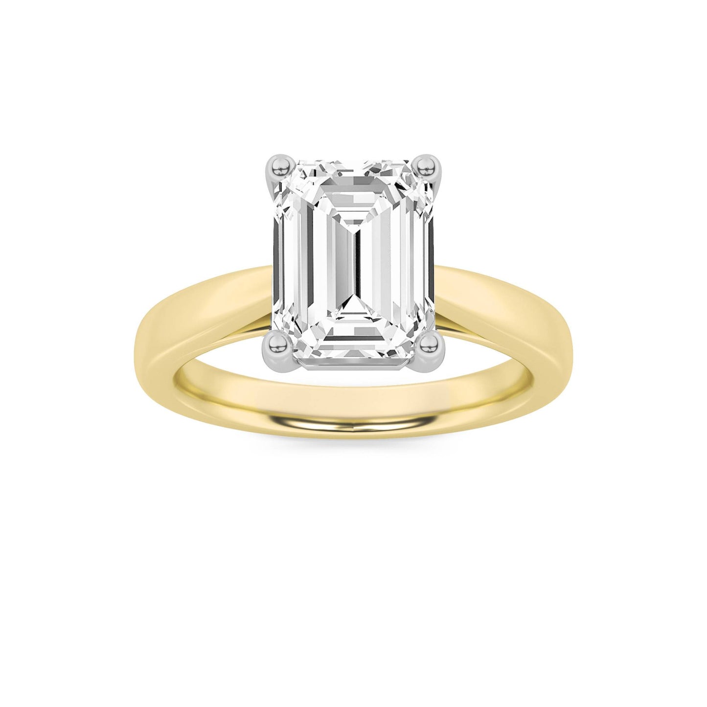 14K Yellow Gold 2ct Lab Diamond Solitaire Engagement Ring