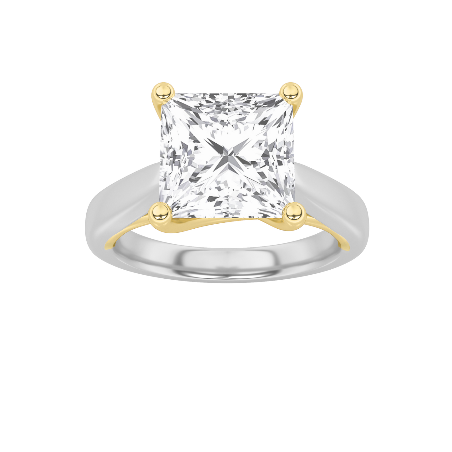 14K WY 1.1ct Lab Diamond Solitaire Ring