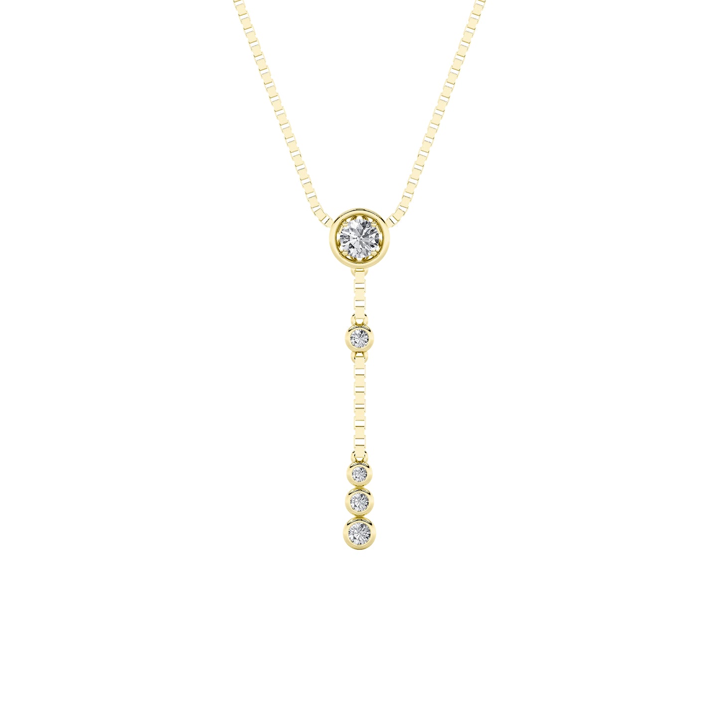 18KY Silver Lab Diamond Pendant 0.4ct G+VS