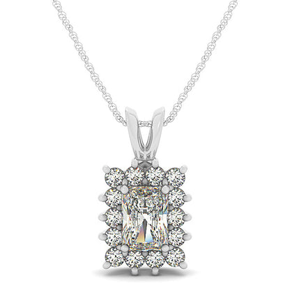 Multi-Diamond Emerald Cut Pendant