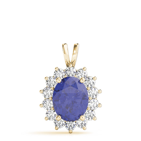 14K Yellow Gold Diamond Fashion Pendant