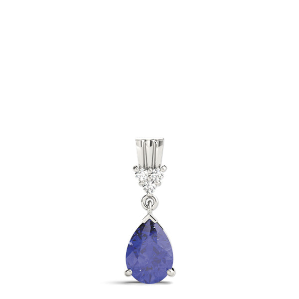 14K White Gold Diamond Cluster Pendant