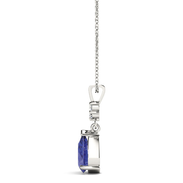 14K White Gold Diamond Cluster Pendant