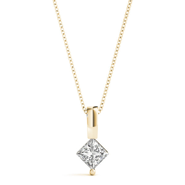18K Yellow Gold 0.75 ct Diamond Solitaire Pendant