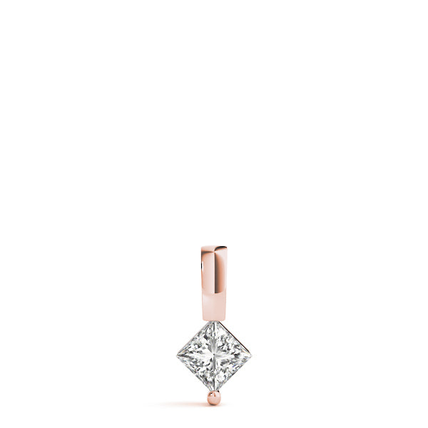 14K Rose Gold 0.75 ct Diamond Solitaire Pendant