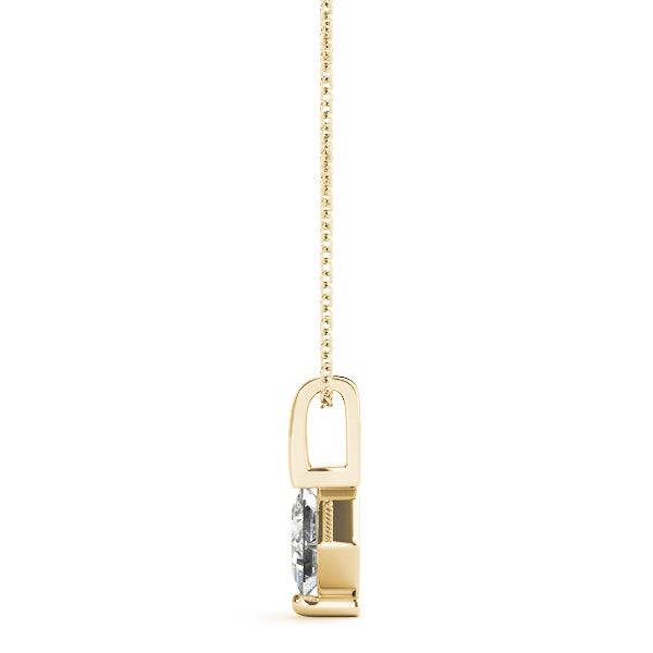 18K Yellow Gold 0.75 ct Diamond Solitaire Pendant
