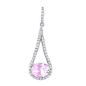 Multi-Diamond Oval Pendant in Precious Metal