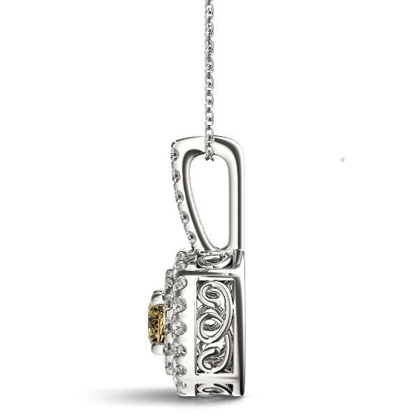 Round Diamond Halo Pendant