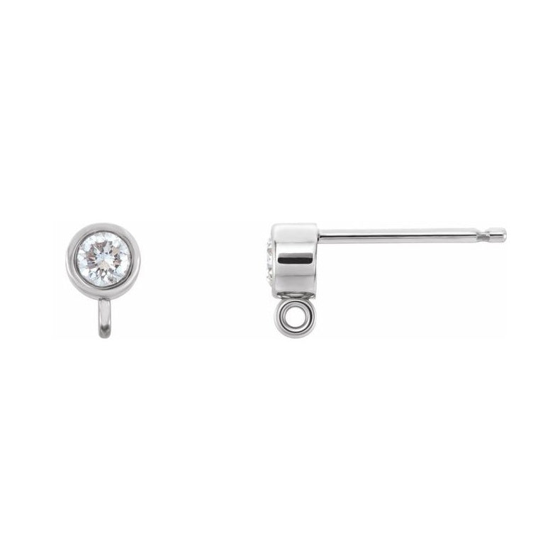 Bezel-Set Earring Top
