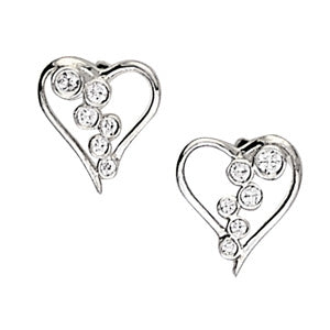 Diamond Round Earrings