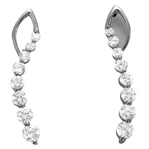 Round Diamond Journey Earrings