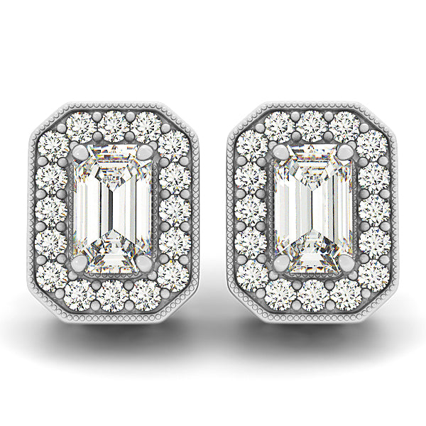 Multi-Diamond Halo Earring Collection