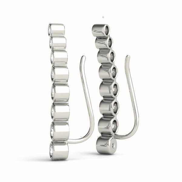 Diamond Round Ear Climbers