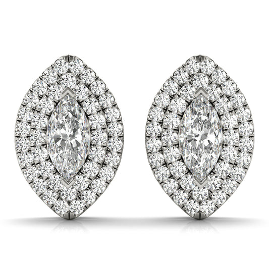 Diamond Double Halo Earrings