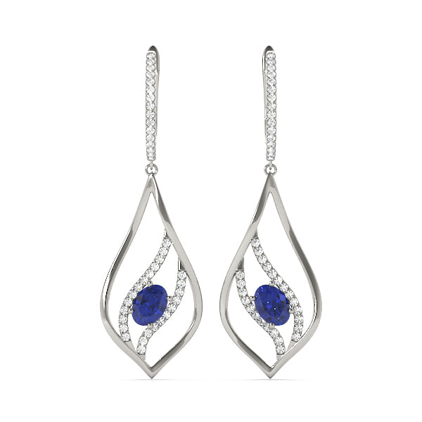 Multi-Diamond Oval Earring Set