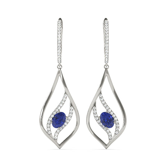 Multi-Diamond Oval Earring Set