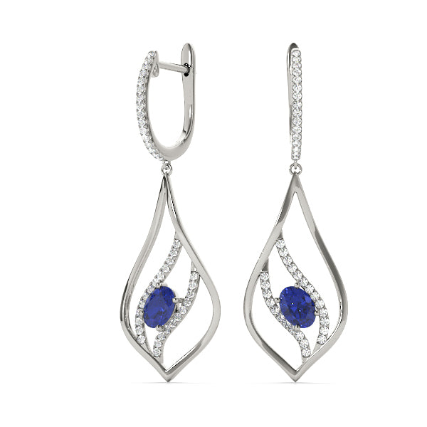 Diamond Multi-Stone Oval Earrings
