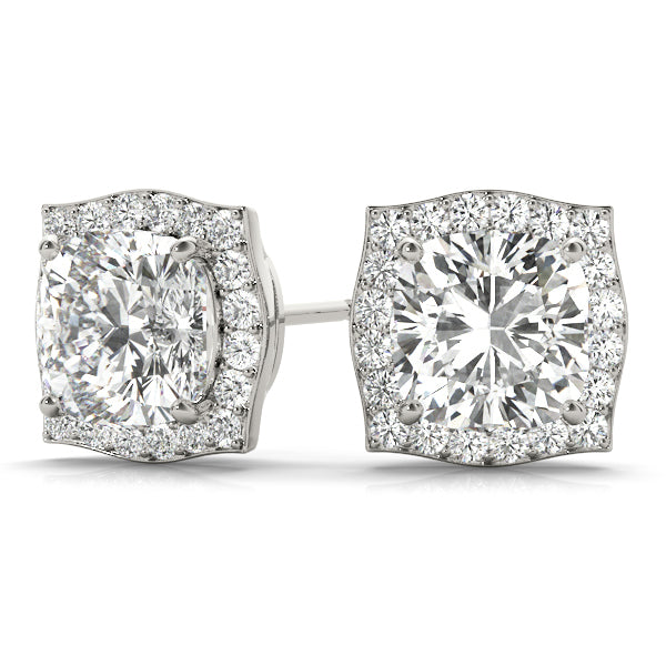 Multi-Diamond Halo Fashion Earrings