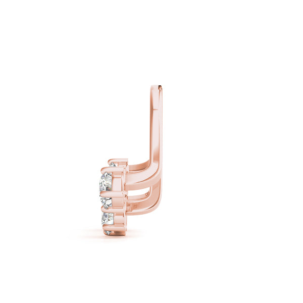14K Rose Gold Diamond Fashion Earrings