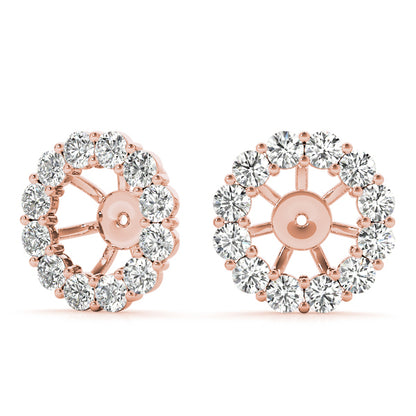 Rose Gold 14K Multi-Diamond Fashion Earrings