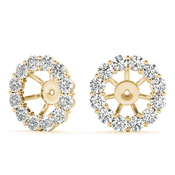 14K Yellow Gold Diamond Fashion Earrings