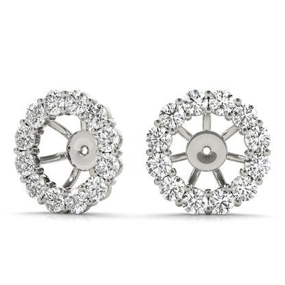 Diamond Accent Earring Jacket for 2.0 CT Center