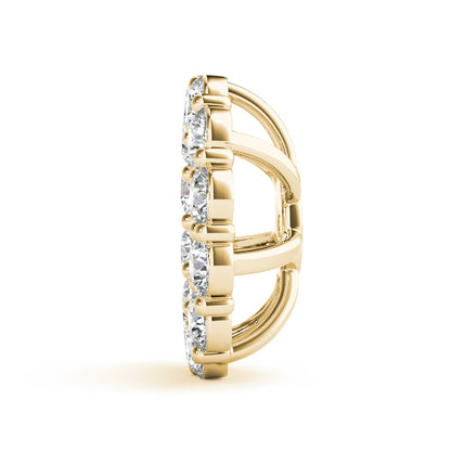 14K Yellow Gold Diamond Fashion Earrings