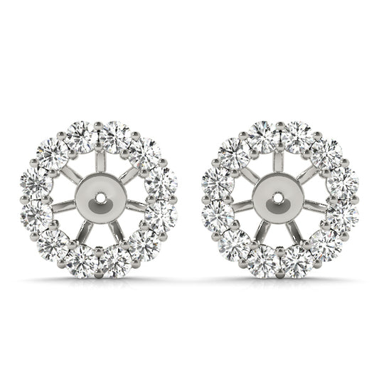 Diamond Accent Earring Jacket for 2.0 CT Center