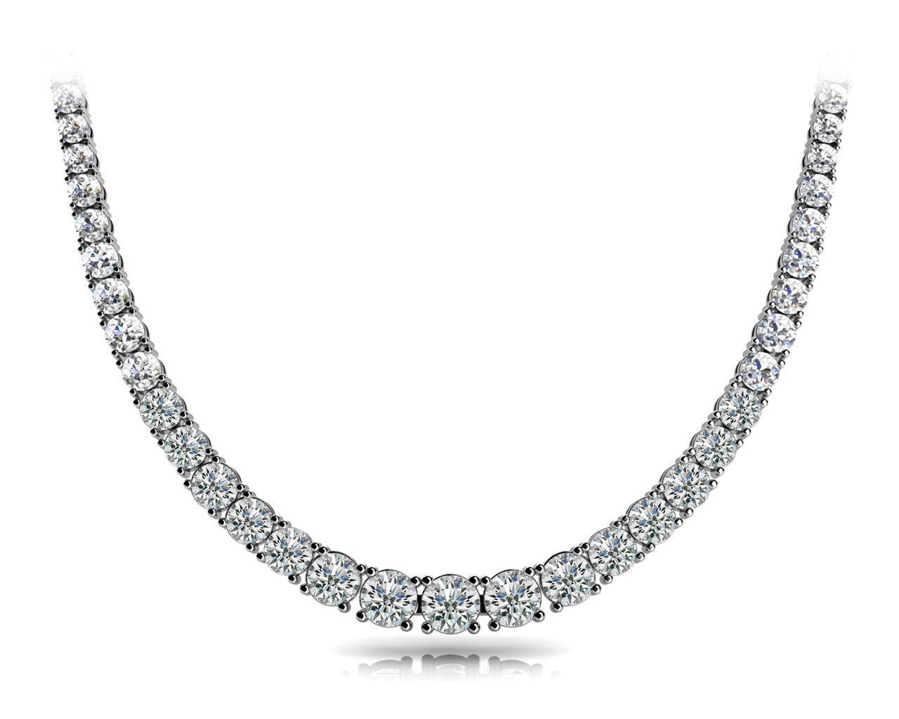 Diamond Multi-Stone Graduated Necklace