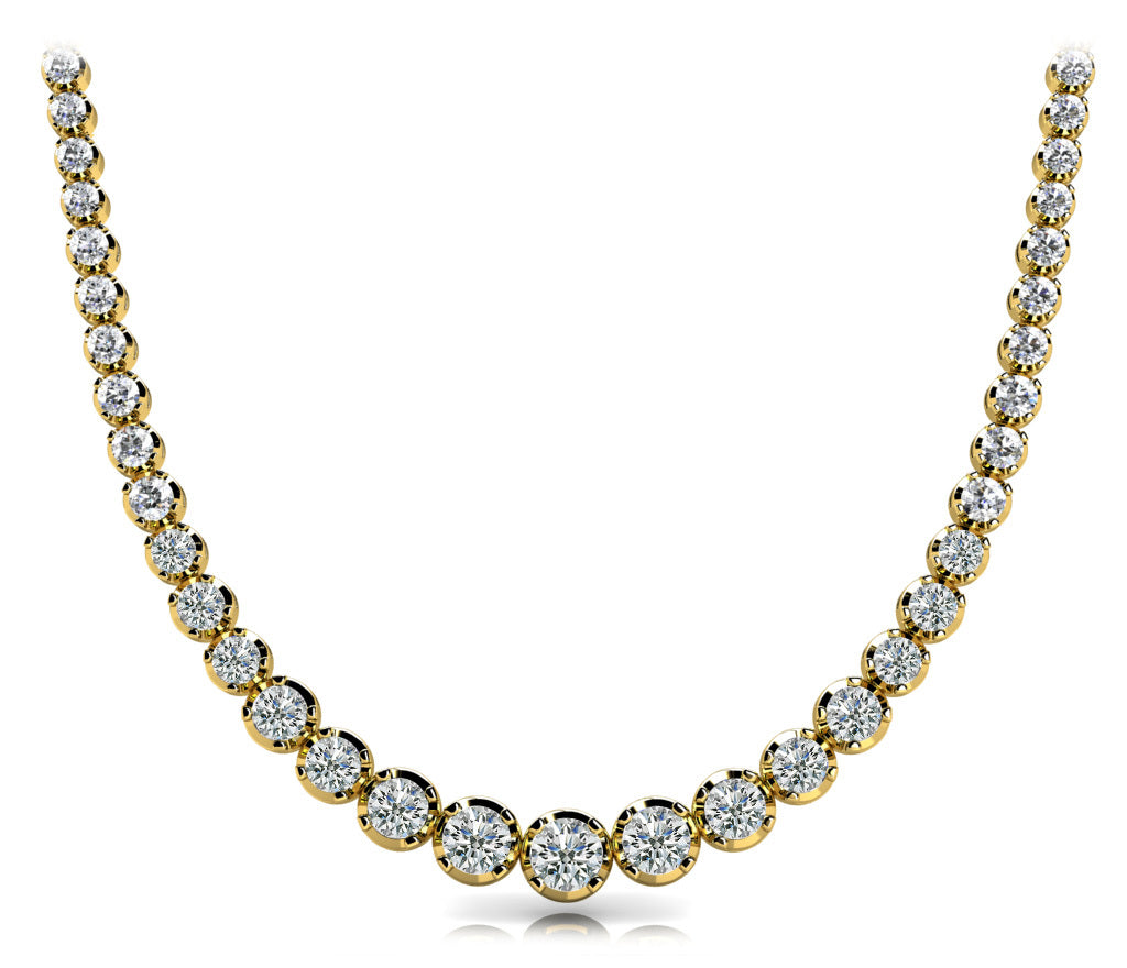 14K Yellow Gold Diamond Fashion Necklace