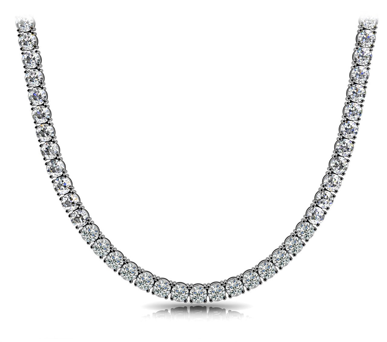 Diamond 4 Prong Riviera Necklace