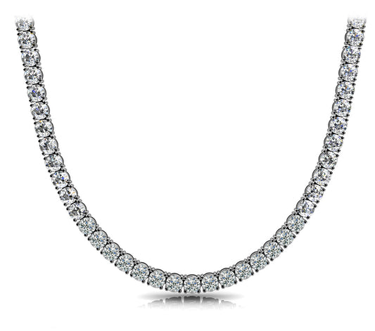 Round Diamond Riviera Pendant Necklace