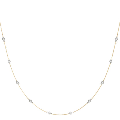 18K Rose Gold Diamond Fashion Necklace