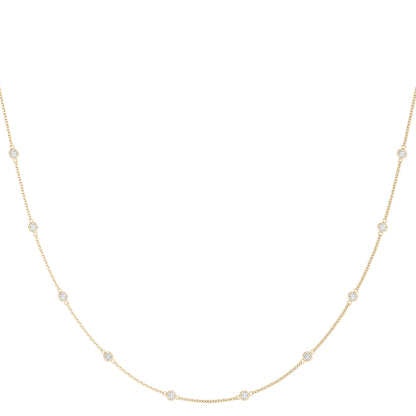 18K Yellow Gold 0.75ctw Diamond Pendant Necklace