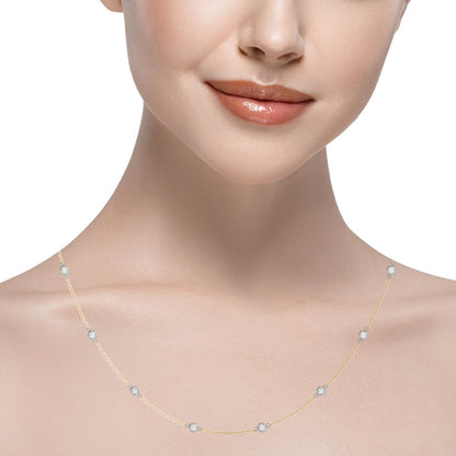 14K Rose Gold 1.25 ctw Diamond Necklace