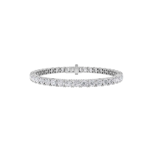 10Cttw Round Shaped Lab Grown Diamond (F/VS) Tennis Bracelet in 14K Gold