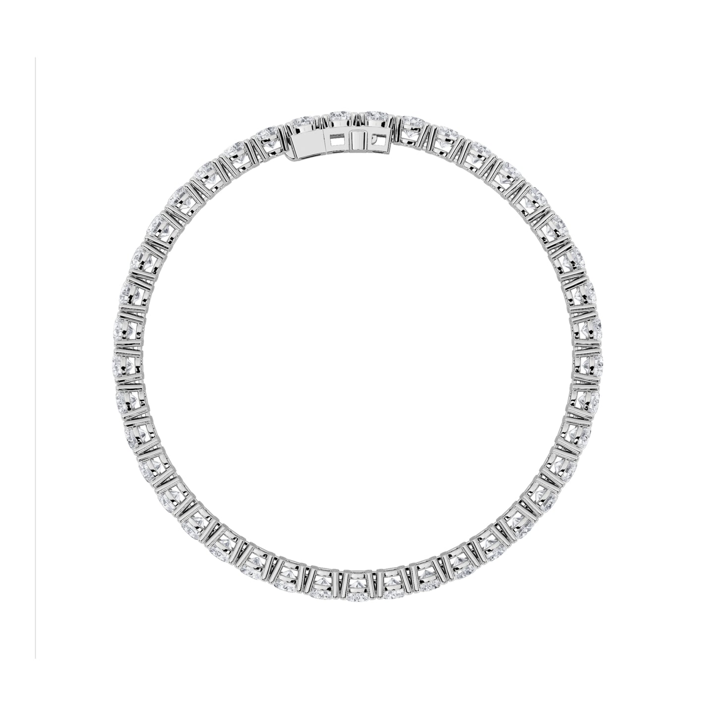 10Cttw Round Shaped Lab Grown Diamond (F/VS) Tennis Bracelet in 14K Gold