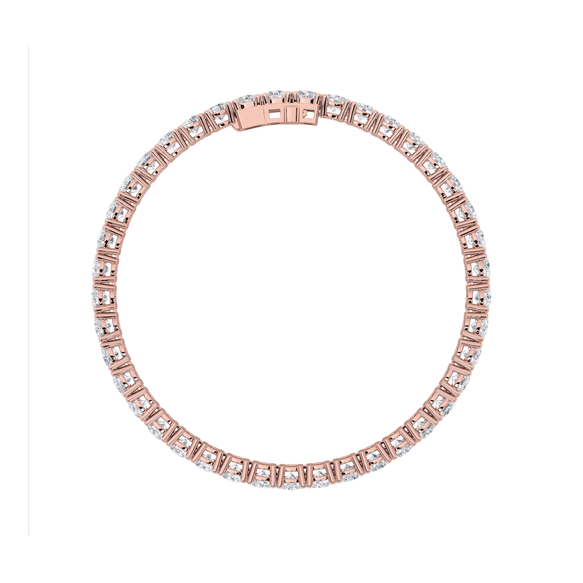10Cttw Round Shaped Lab Grown Diamond (F/VS) Tennis Bracelet in 14K Gold
