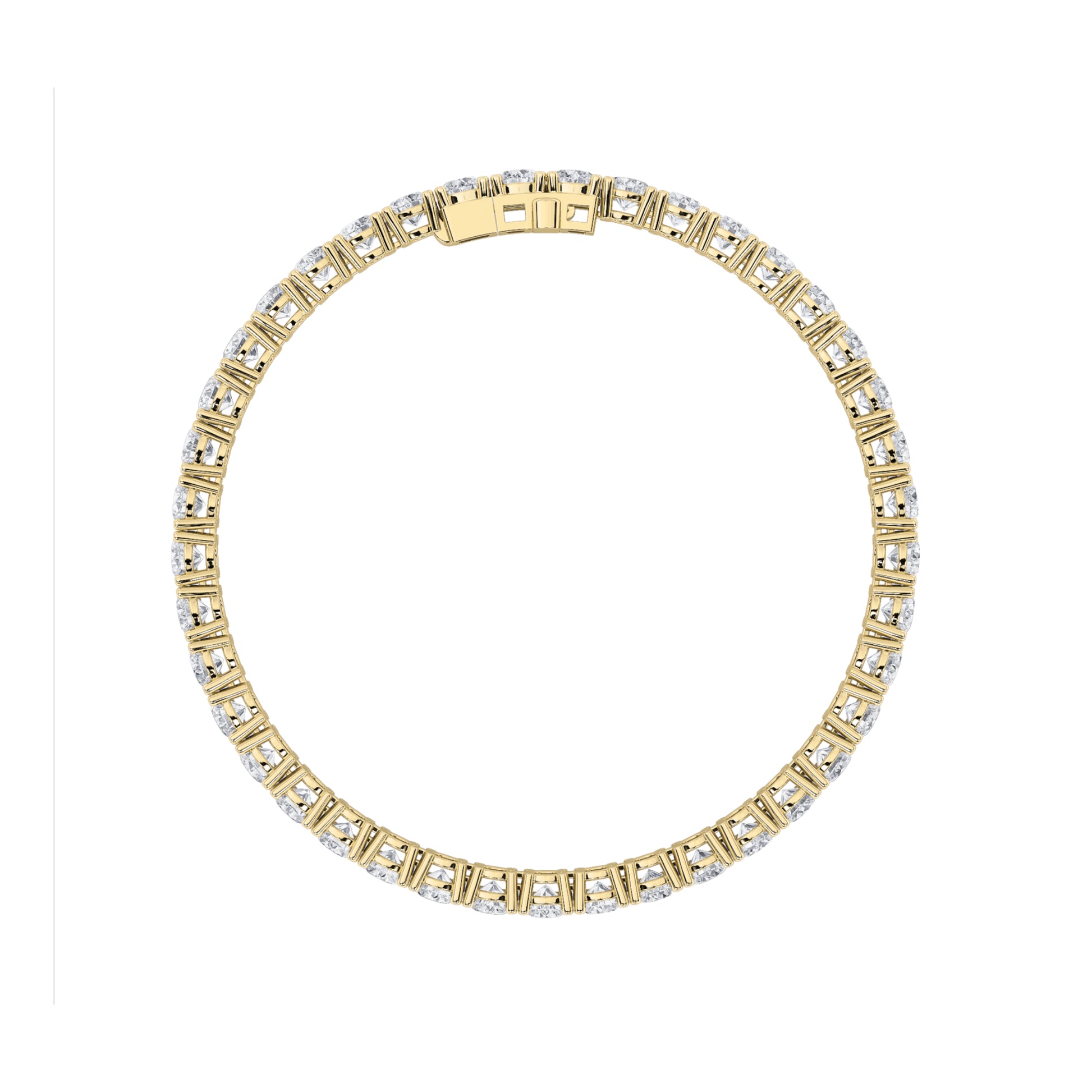 11Cttw Round Shaped Lab Grown Diamond (F/VS) Classic Tennis Bracelet in 14K Gold