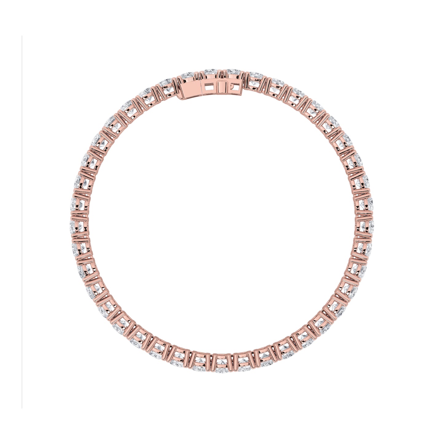 11Cttw Round Shaped Lab Grown Diamond (F/VS) Classic Tennis Bracelet in 14K Gold