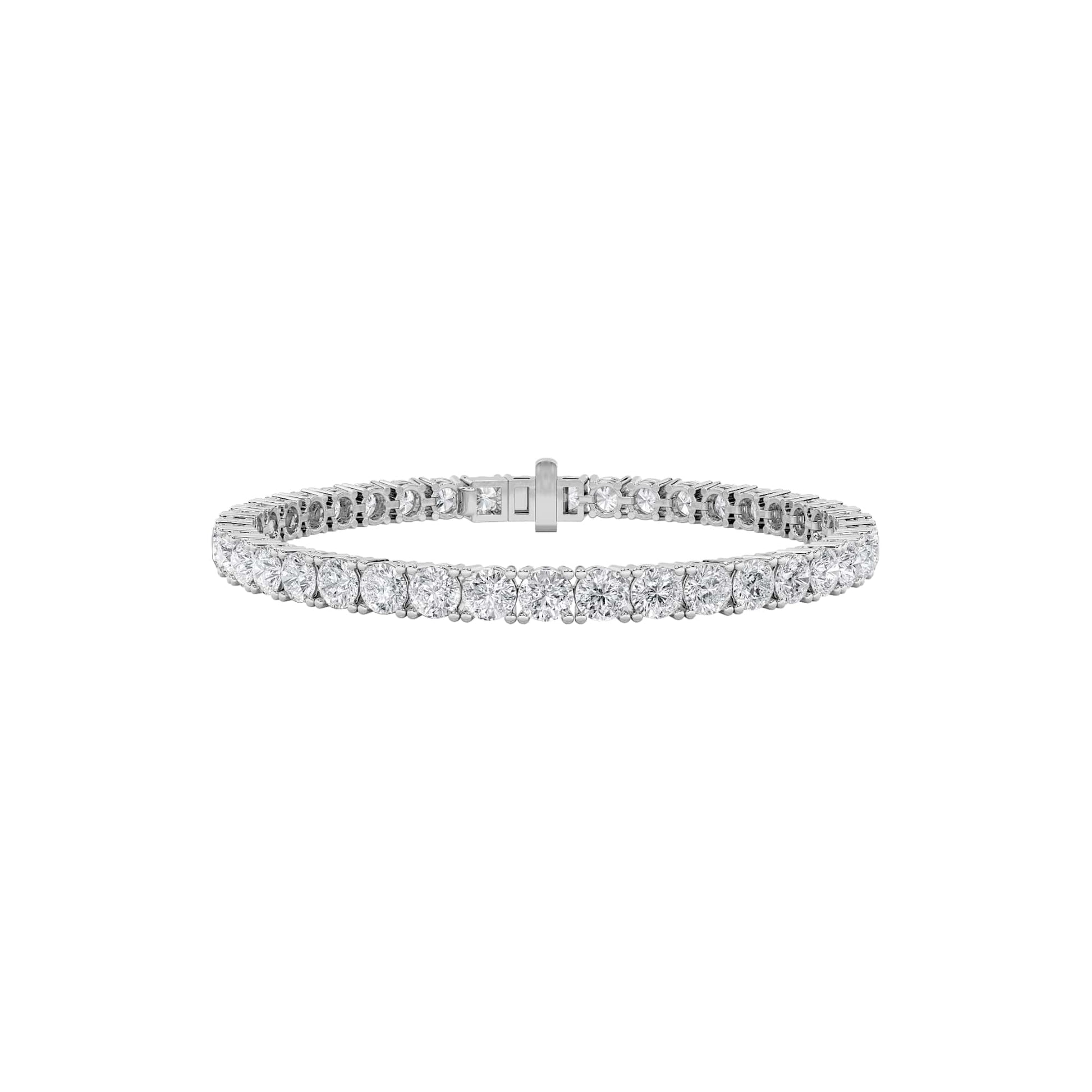 13Cttw Round Shaped Lab Grown Diamond (F/VS) Classic Tennis Bracelet in 14K Gold